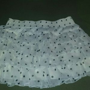Cream polka dot skirt
